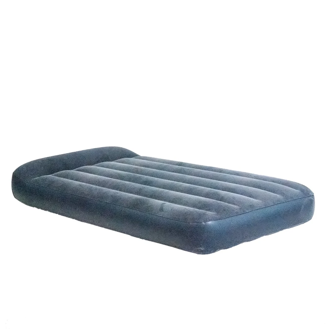 Blue Color PVC Flocked Airbed