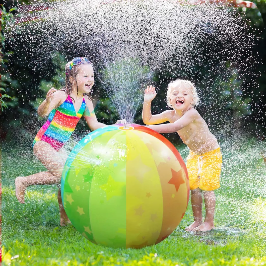 Outdoor Garden Backyard Pool Beach Party Play Inflatable Sprinkler Water Spray Ball