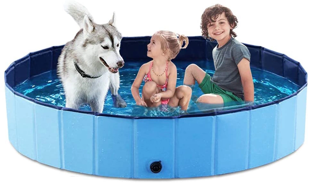 Foldable Dog Pool for Large Dogs Portable Hard Plastic PVC Pet Bathing Tub Outdoor Collapsible Swimming Pool