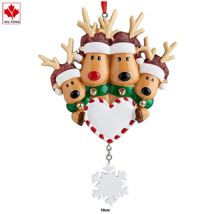 Christmas Tree Decoration, Cute Deer Winter Fun Family Resin Christmas Tree Home Decoration