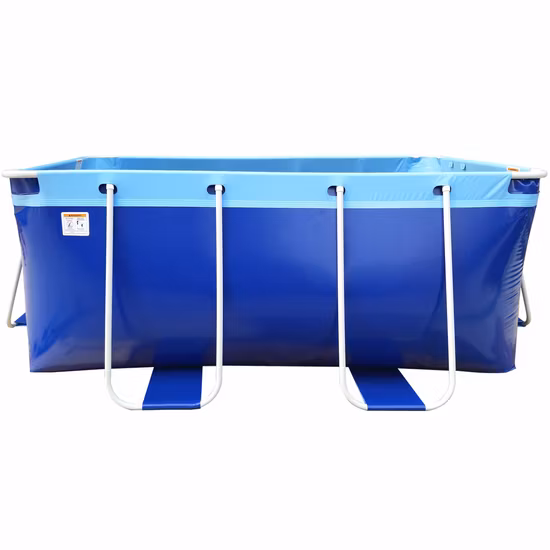 지상 정원 위의 Dfaspo 야외 풍선 원형 사각형 PVC 프레임 수영장 냄비 필터와 사다리로 설정이 용이함