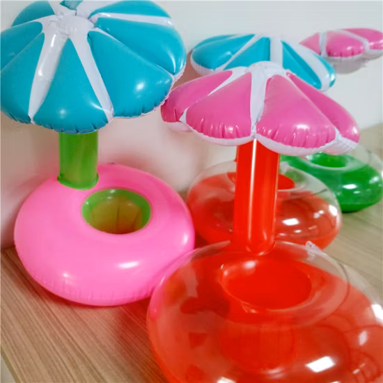 주문을 받아서 만들어진 PVC 플라밍고 수영장 부유물 홀더, 팽창식 수영 반지